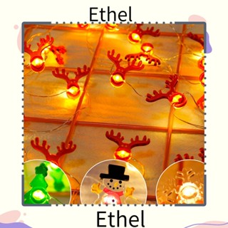 Ethel1 ไฟ LED 20 ดวง รูปซานตาคลอส เกล็ดหิมะ 2 เมตร สําหรับตกแต่งคริสต์มาส