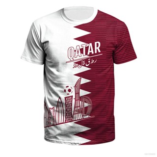 เสื้อยืดลําลอง แขนสั้น คอกลม พิมพ์ลาย World Cup Qatar พลัสไซซ์ แฟชั่นสตรีท