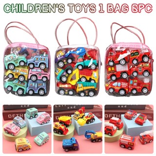 6PCS Toy Cars Gifts Pull Back and Go Vehicles Set for Baby Boys 3 Years Old