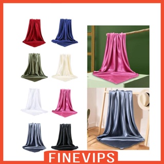 [Finevips] ผ้าพันคอ ทรงสี่เหลี่ยม สีพื้น 90 ซม. X 90 ซม. สําหรับผู้หญิง