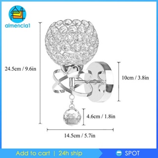 [Almencla1] โคมไฟคริสตัล สไตล์โมเดิร์น สําหรับติดผนังข้างเตียง