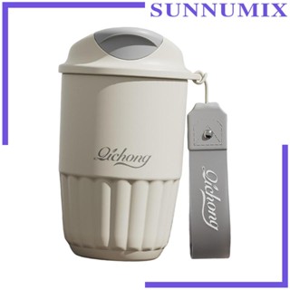 [Sunnimix] ขวดแก้วกาแฟซิลิโคน มีฉนวนกันความร้อน แบบพกพา ขนาด 410 มล.