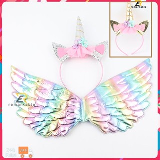 Ready stock ห่วงยางรัดผมยูนิคอร์น Dance Performance Props Color Butterfly Elves Angel Wings Party เสื้อผ้า เครื่องประดับ