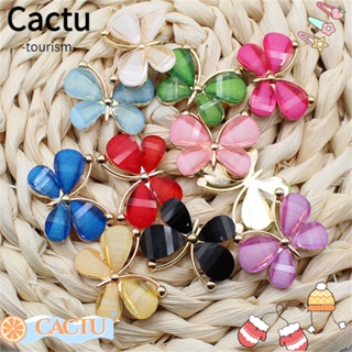 Cactu 10 ชิ้น แก้วสี น่ารัก DIY ผีเสื้อ เครื่องประดับ อุปกรณ์เสริม