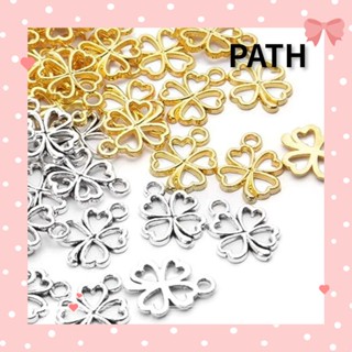 Path จี้สเตนเลส รูปใบไม้สี่แฉก สีเงิน สีทอง แฮนด์เมด สําหรับทํางานฝีมือ DIY