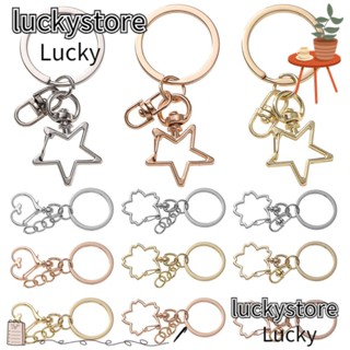 Lucky พวงกุญแจตะขอก้ามปู DIY 5 ชิ้น