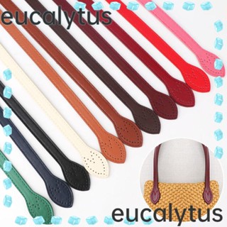 Eucalytus1 สายกระเป๋าถือ สะพายไหล่ หนัง PU ขนาด 60 ซม. ถอดออกได้ สีพื้น DIY