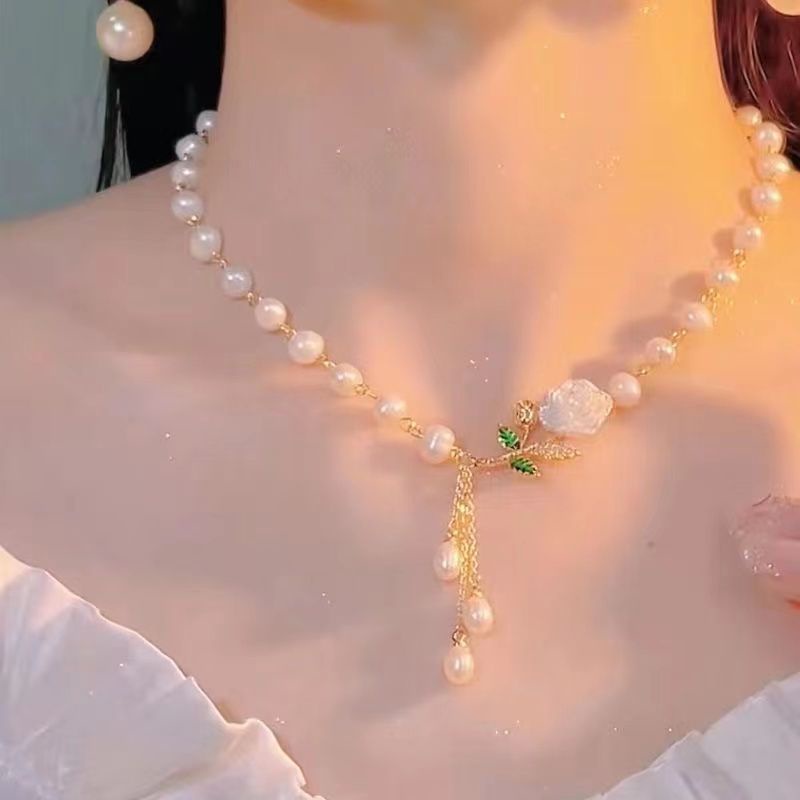 สร้อยคอโซ่ ประดับไข่มุก สําหรับผู้หญิง