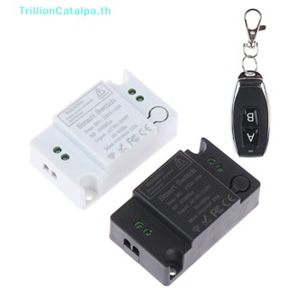 Trillioncatalpa 433Mhz สวิตช์รีโมตคอนโทรลไร้สาย AC 110V 220V 1CH รับส่งสัญญาณ RF TH