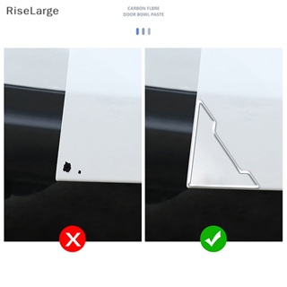 [RiseLarge] สติกเกอร์ซิลิโคนใส ป้องกันรอยขีดข่วน สําหรับติดมุมประตูรถยนต์ 4 ชิ้น