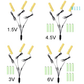 Will 3in1 สายเคเบิลแบตเตอรี่ AAA USB สําหรับวิทยุ AAA โคมไฟเกมบอย