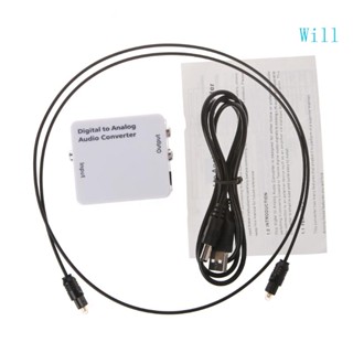 Will TV Optical SPDIF Coaxial Digital to Analog o อะแดปเตอร์แปลงหูฟัง Out RCA L R