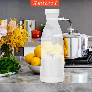 [Amleso1] เครื่องปั่นน้ําผลไม้ไฟฟ้า แบบพกพา พร้อมฝาปิด สําหรับทําสมูทตี้ บาร์บีคิว แตงโม ส้ม