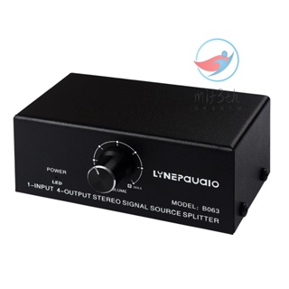 Lynepauaio B063 ตัวแยกสัญญาณเสียงสเตอริโอ เข้า 1 ออก 4 USB 5V