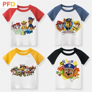 paw patrol เสื้อยืดแขนสั้น ระบายอากาศได้ดี แฟชั่นฤดูร้อน สําหรับเด็ก