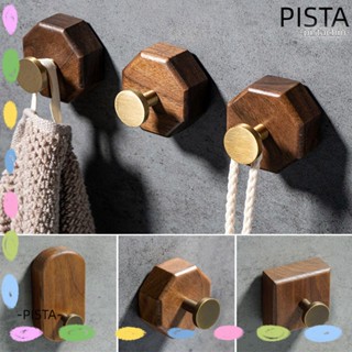 Pista ตะขอแขวนเสื้อคลุม ติดผนัง ไม้เนื้อแข็ง สําหรับจัดระเบียบห้องครัว ห้องน้ํา