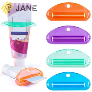 Jane เครื่องบีบยาสีฟัน ทรงวงรี แบบพกพา หลากสี สําหรับห้องน้ํา บ้าน 15 ชิ้น