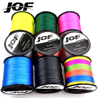 Jof สายเอ็นตกปลา PE แบบถัก 10 12 18 28 35 40 50 60 80 100 120LB 300 ม. 4 เส้น