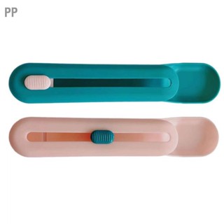 PP แมว Strip ช้อน PUSH ปุ่มแบบพกพาสล็อต Ergonomic Cat Feeder บีบช้อนสำหรับสัตว์เลี้ยง
