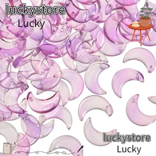 Lucky จี้แก้วคริสตัลใส ทองเหลือง แฮนด์เมด สําหรับทําต่างหู