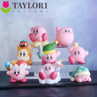 Taylor1 โมเดลฟิกเกอร์ PVC รูปการ์ตูน Kirby 8 ชิ้น