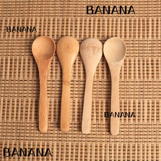 Banana1 ช้อนไม้ไผ่ ขนาดเล็ก สําหรับตักแยม ชา 3 ชิ้น