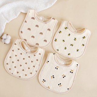 Spot second hair# U-shaped bib six-layer cotton gauze baby saliva towel eating bib baby anti-spitting milk towel ins Korean bib 8.cc