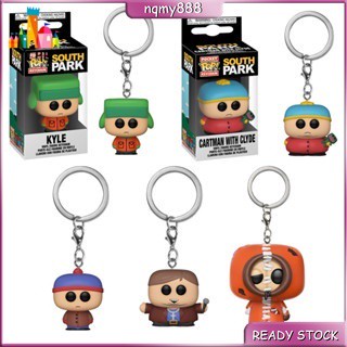 ใหม่ พวงกุญแจฟิกเกอร์ ตุ๊กตา Funko POP South Park Zombie Kenny Stan Cartman Clyde Kyle Mysterion