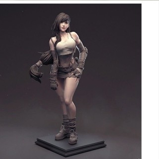 9.9 เหนื่อยมากโมเดลฟิกเกอร์เรซิ่น Tifa Tifa GK สีขาว 3d สเกล 1/35 24 18 UUHF