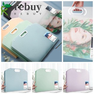 Rebuy ถุงกระดาษใส่สเก็ตช์ภาพ ความจุสูง กันน้ํา กันฝุ่น 6 สี พร้อมหูหิ้ว|โฟลเดอร์วาดภาพระบายสี ออกแบบศิลปะ