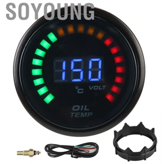 Soyoung Oil Temperature Gauge  52mm Digital  Color LCD Dispaly W/ Harness Car Meter uto