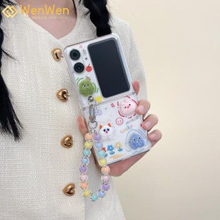 Wenwen เคสโทรศัพท์มือถือ แบบฝาพับ ลายมอนสเตอร์ ขนาดเล็ก สามมิติ สําหรับ OPPO Find N2