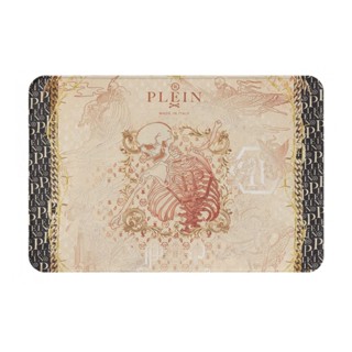 Philipp Plein (8) พรมเช็ดเท้า ผ้าสักหลาด กันลื่น ดูดซับน้ํา แห้งเร็ว 16x24 นิ้ว สําหรับห้องน้ํา พร้อมส่ง