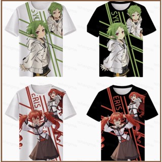 เสื้อยืดแขนสั้น พิมพ์ลายการ์ตูนอนิเมะ Mg Mushoku Tensei: Jobless Reincarnation พลัสไซซ์ สําหรับผู้ชาย และผู้หญิง