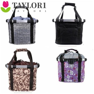 Taylor1 2in1 ตะกร้าด้านหน้าจักรยาน 5 กก. 5 กก. ถอดออกได้ กันตก ทนทาน สําหรับขี่จักรยาน สุนัข เดินทาง 2in1