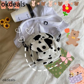 Okdeals กระเป๋าสะพายไหล่ ผ้าแคนวาส ทรงเมสเซนเจอร์ ลําลอง