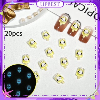 ♕ 50pcs Nail Art Luminous Sanrio Series Jewelry Mini Ice Cream Melody 3D Resin Nail Decoration Manicure Tool For Nail Shop 7 Designs UPBEST