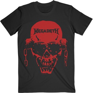 เสื้อยืด ลาย Megadeth Vic Hicontrast สีแดง