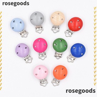 Rosegoods1 จุกนมหลอกเด็ก แบบคลิปหนีบ ทนทาน ปลอด BPA เคี้ยวได้ ของเล่นลูกปัด ยางกัด สําหรับเด็กวัยหัดเดิน