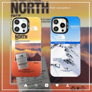 【The North Face】เคสโทรศัพท์มือถือ แบบนิ่ม คาร์บอนไฟเบอร์ กันกระแทก สําหรับ iPhone 14 Pro Max iPhone 11 12 13 Pro Max