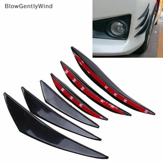 Blowgentlywind สปอยเลอร์กันชนหน้ารถยนต์ สีดํา 6 ชิ้น