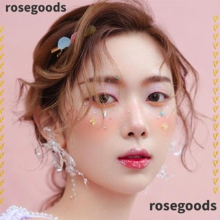 Rosegoods1 แผ่นแพทช์กลิตเตอร์ ไข่มุก ผีเสื้อ สําหรับแต่งหน้า 2 กล่อง