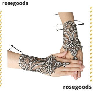 Rosegoods1 ถุงมือผ้าซาติน สําหรับงานปาร์ตี้ เต้นรํา คอสเพลย์