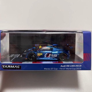 โมเดลรถยนต์ 1: 64 TW Tarmac Works Audi R8 LMS Champion Cup ชุบไฟฟ้า สีฟ้า