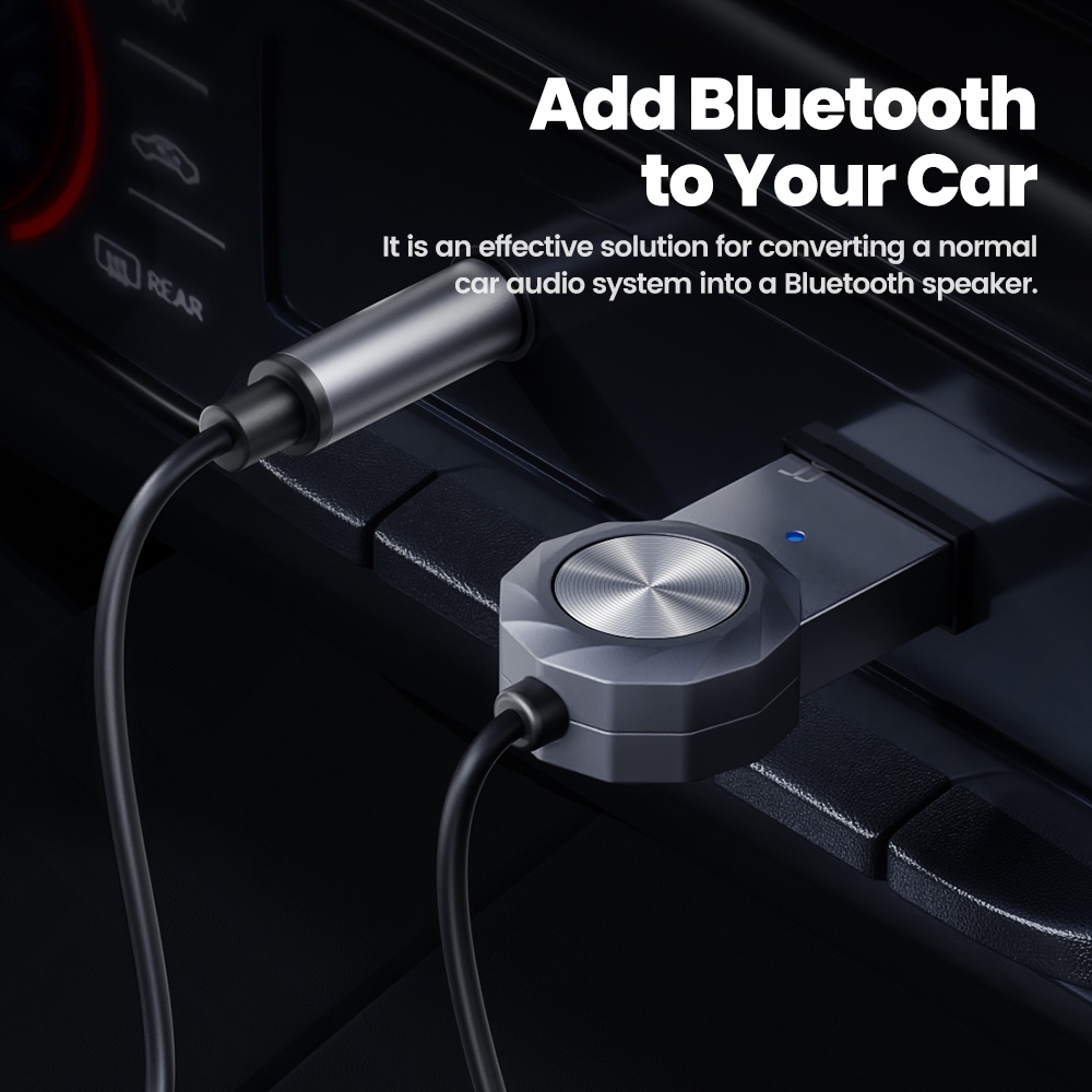 Toocki อะแดปเตอร์รับสัญญาณเสียงบลูทูธไร้สาย 5.1 AUX Usb เป็นแจ็คไมโครโฟนแฮนด์ฟรี 3.5 มม. สําหรับรถยนต์