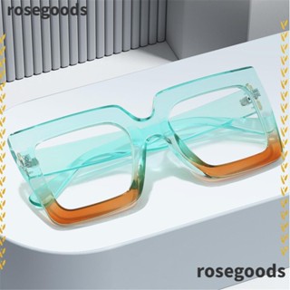 Rosegoods1 แว่นตาแฟชั่น ทรงสี่เหลี่ยม ขนาดใหญ่ แสงสีฟ้า สําหรับผู้หญิง