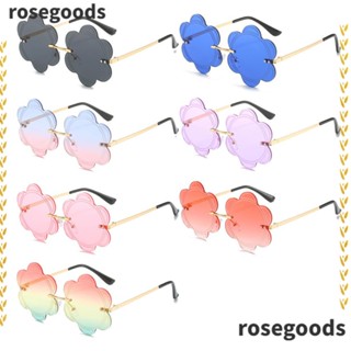 Rosegoods1 แว่นกันแดด เลนส์ดอกไม้ ตลก ไร้ขอบ ดอกไม้ ซันนี่ แว่นตาถ่ายภาพ