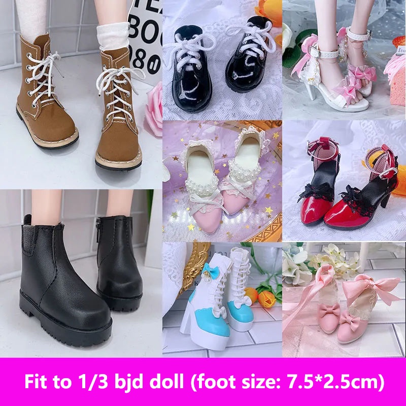 รองเท้าบูท ขนาด 60 ซม. สีกากี เหมาะกับใส่ทํางานบ้านตุ๊กตา สําหรับเด็กผู้หญิง ขนาด 1 : 3