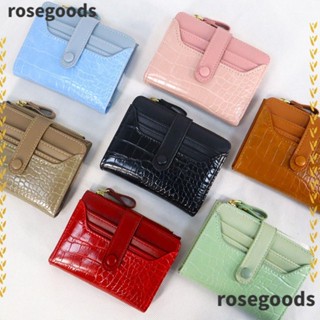 Rosegoods1 กระเป๋าใส่เหรียญ ขนาดเล็ก ลายหนังจระเข้ มีช่องใส่บัตรหลายช่อง