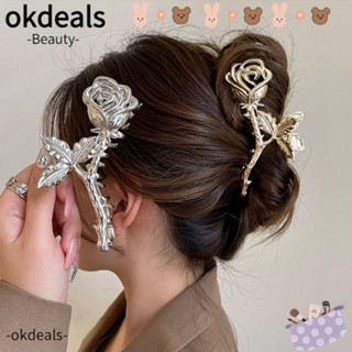 Okdeals กิ๊บติดผมโลหะ ขนาดใหญ่ เครื่องประดับ สําหรับผู้หญิง